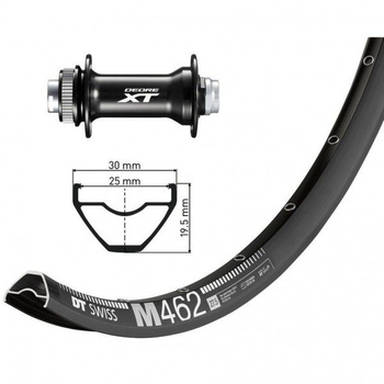 Koło przednie 27,5 Shimano Deore XT HB-M8010 + DT Swiss M462 15x110mm - Boost