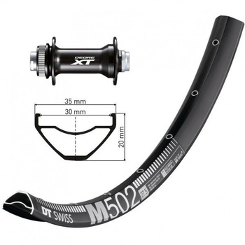 Koło przednie 27,5 Shimano Deore XT HB-M8010 + DT Swiss M502 15x110mm - Boost