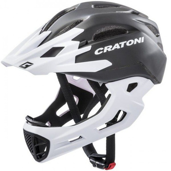 Kask Cratoni C-Maniac Fullface czarno-biały matt