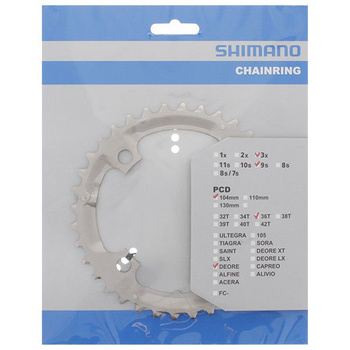 Zębatka Shimano Deore FC-M590 36T 104mm srebrna