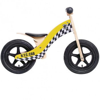 Rowerek biegowy Rebel Kidz Wood Air Holz 12" żółty