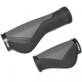 Chwyty rowerowe T-One Ripple Ergo T-GP65 130/90mm czarno-szare