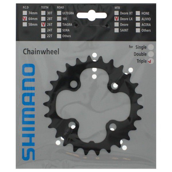 Zębatka Shimano SLX FC-T661 26T 64mm czarna