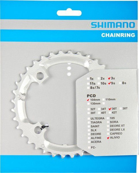 Zębatka Shimano Alivio FC-M431 36T 104mm srebrna