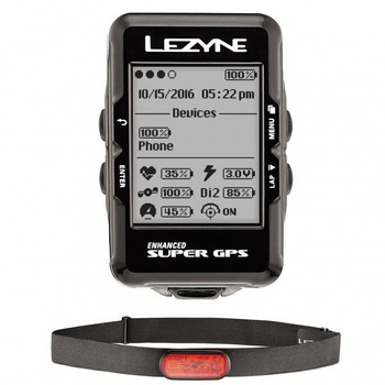 Lezyne Super GPS - komputer rowerowy GPS + HR