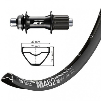 Koło tylne 27,5 Shimano Deore XT FH-M8010 + DT Swiss M462 12x148mm - Boost